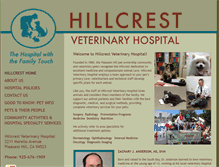Tablet Screenshot of hillcrestvet.com